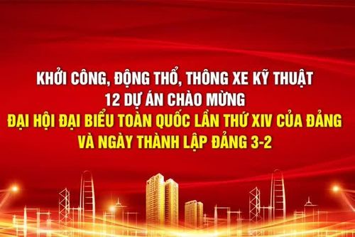 [Infographic] Đồng Nai khởi công, động thổ, thông xe kỹ thuật 12 dự án chào mừng Đại hội đại biểu toàn quốc lần thứ XIV của Đảng và 96 năm Ngày thành lập Đảng 3-2