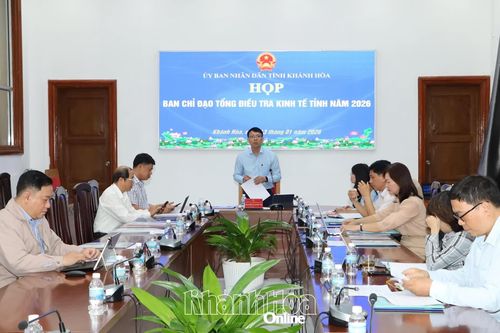 Họp Ban Chỉ đạo Tổng điều tra kinh tế tỉnh Khánh Hòa năm 2026