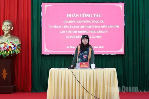 Phó Chủ tịch UBND tỉnh Vương Ngọc Hà làm việc với xã Sà Phìn, Phố Bảng và Lũng Cú