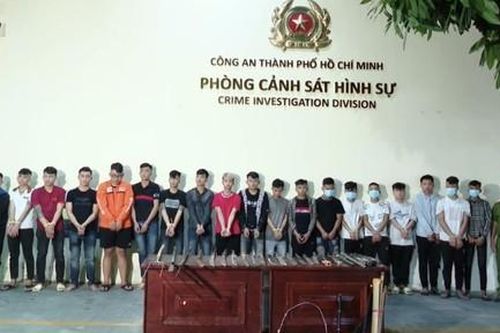 Tạm giữ 19 đối tượng vụ hai nhóm thanh niên mang hung khí rượt đuổi đánh nhau tại phường Chánh Hưng