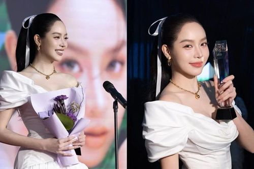 Hoa hậu Thanh Thủy đeo trang sức xa xỉ, nhận giải thưởng Pretty Lady of the Year