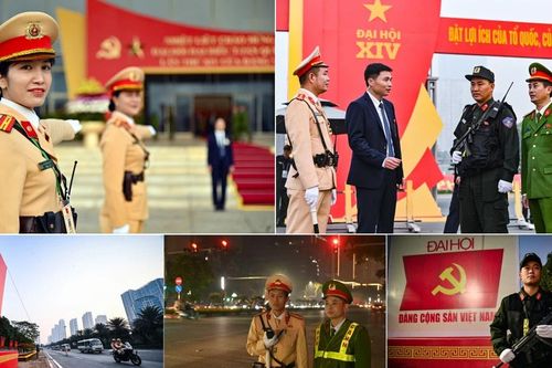 Toàn cảnh lực lượng Công an Hà Nội 'tổng lực' diễn tập bảo vệ Đại hội Đảng