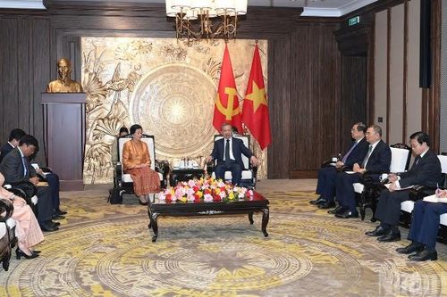 Tổng Bí thư Tô Lâm tiếp Đại sứ Campuchia Chea Kimtha chào từ biệt