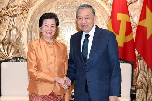 Tổng Bí thư Tô Lâm tiếp Đại sứ Vương quốc Campuchia Chea Kimtha