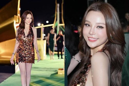 'Phú bà' Huyền Baby lộng lẫy trong bộ váy dự tiệc, nhan sắc mặn mà gây chú ý