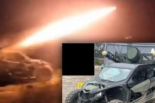 Cận cảnh xe địa hình gắn tên lửa Hellfire của quân đội Ukraine