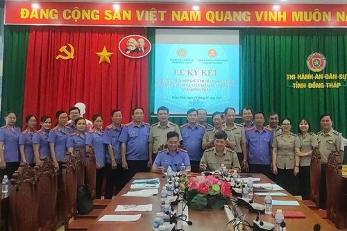 VKSND tỉnh Đồng Tháp ký kết Quy chế phối hợp trong Thi hành án dân sự