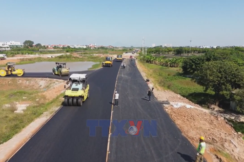 Thi đua lao động trên công trường Vành đai 4, lập thành tích chào mừng Đại hội Đảng XIV