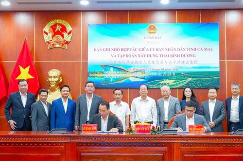 Cà Mau ký ghi nhớ hợp tác hạ tầng với Tập đoàn Thái Bình Dương, cam kết đầu tư ít nhất 5 tỷ USD