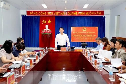 Phó Chủ tịch UBND tỉnh Khánh Hòa Nguyễn Thanh Hà làm việc với phường Tây Nha Trang về thực hiện nhiệm vụ kinh tế - xã hội