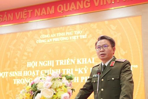 Công an tỉnh Phú Thọ đồng loạt triển khai đợt sinh hoạt chính trị Kỷ luật nhất tại 241 điểm cầu