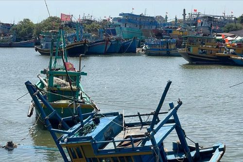 Một tàu cá Lâm Đồng bị chìm khi neo đậu tại cầu Phú Hài