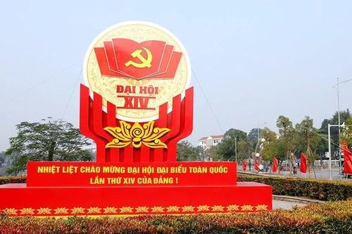 Rực rỡ cờ hoa chào mừng Đại hội đại biểu toàn quốc lần thứ XIV của Đảng