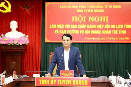 Ban Chỉ đạo về phát triển kinh tế tư nhân tỉnh làm việc với Hiệp hội Du lịch tỉnh và Hội doanh nhân trẻ tỉnh