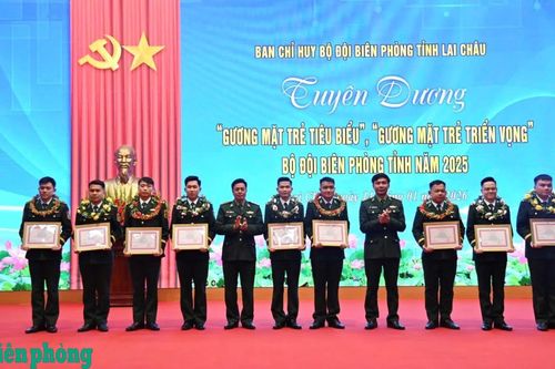 Bộ đội Biên phòng tỉnh Lai Châu tuyên dương 'Gương mặt trẻ tiêu biểu' năm 2025