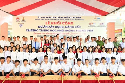 Chào mừng Đại hội Đảng: TP Hồ Chí Minh khởi công nâng cấp Trường THPT Trung Phú