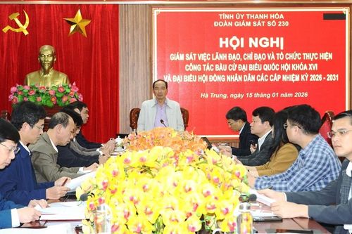 Phó Chủ tịch Thường trực HĐND tỉnh Lê Tiến Lam giám sát công tác bầu cử ĐBQH và HĐND các cấp