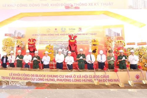 Khởi công Dự án Chung cư nhà ở xã hội tại phường Long Hưng