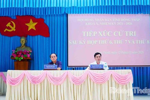 Đại biểu Hội đồng nhân dân tỉnh tiếp xúc cử tri tại phường Đạo Thạnh