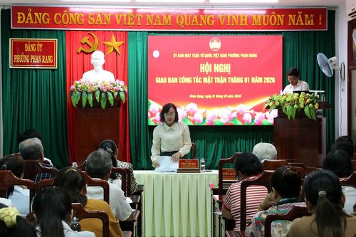 Hội nghị giao ban công tác mặt trận phường Phan Rang