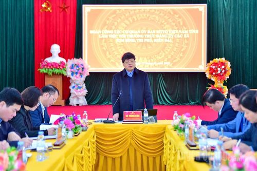 Phó Chủ tịch Thường trực Ủy ban MTTQ tỉnh Hà Trung Kiên làm việc với các xã Kim Bình, Kiên Đài, Tri Phú