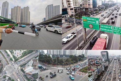 Phố xá Hà Nội thông thoáng bất ngờ sau 2 ngày siết chặt xe tải vào vành đai 3,5