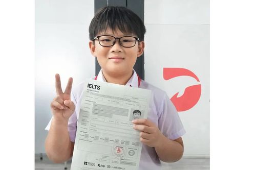 Em Trần Đình Hoàng Phúc (lớp 5) đạt 8.0 IELTS nhờ làm quen tiếng Anh từ 3 tuổi
