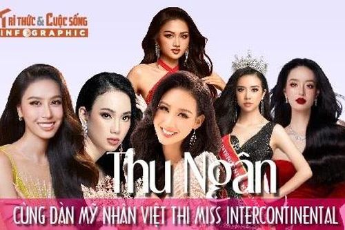 [INFOGRAPHIC] Thu Ngân cùng dàn mỹ nhân Việt thi Miss Intercontinental