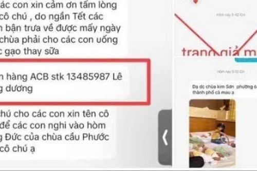 Cà Mau: Chùa Kim Sơn bị mạo danh kêu gọi tiền từ thiện trên mạng xã hội