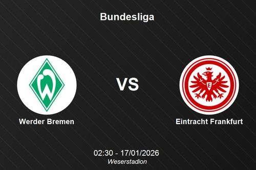 Nhận định Werder Bremen vs Eintracht Frankfurt - Bundesliga ngày 17/1