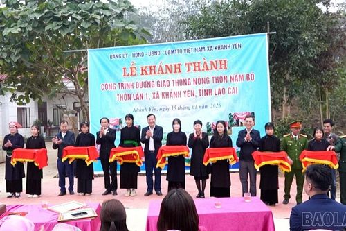 Xã Khánh Yên: Khánh thành công trình đường giao thông nông thôn Nậm Bó, thôn Làn 1