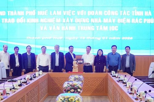 Huế và Hà Tĩnh trao đổi kinh nghiệm xây dựng Nhà máy điện rác Phú Sơn và vận hành Trung tâm IOC