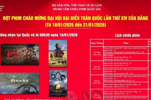 Đợt phim chào mừng Đại hội XIV của Đảng tại Trung tâm Chiếu phim quốc gia