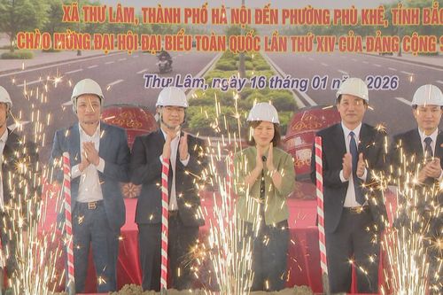 Xã Thư Lâm khởi công tuyến đường gom Quốc lộ 3 mới