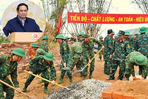 Kết quả ấn tượng của 'Chiến dịch Quang Trung' tái thiết nhà ở cho nhân dân vùng bão lũ