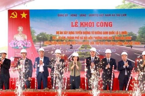 Khởi công tuyến đường kết nối xã Thư Lâm với Phù Khê (Bắc Ninh)