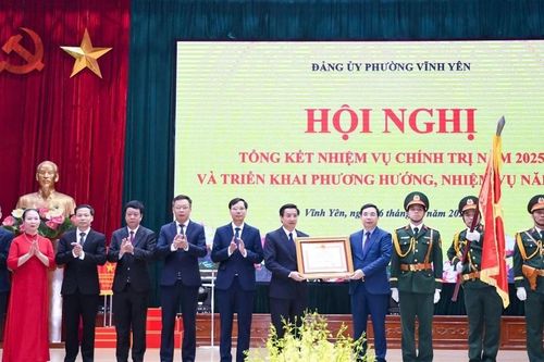 Phường Vĩnh Yên vinh dự được tặng thưởng Huân chương Lao động hạng Nhì