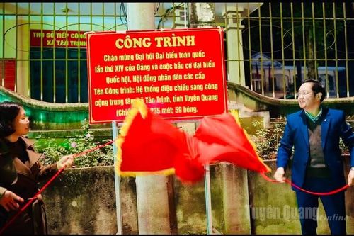 Xã Tân Trịnh khánh thành công trình chào mừng Đại hội đại biểu toàn quốc lần thứ XIV của Đảng