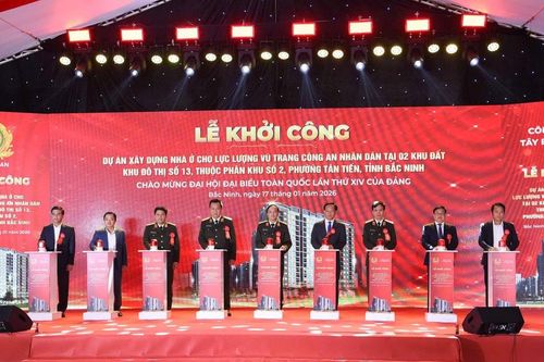 Bắc Ninh: Khởi công dự án nhà ở cho lực lượng vũ trang Công an nhân dân tại phường Tân Tiến