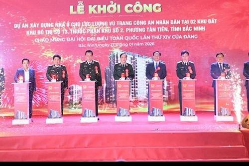 Khởi công dự án xây dựng nhà ở cho lực lượng vũ trang CAND tại phường Tân Tiến, tỉnh Bắc Ninh