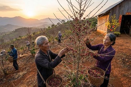 Giá cà phê hôm nay 18/1: Lâm Đồng giảm nhẹ, sắc đỏ bao trùm thị trường thế giới
