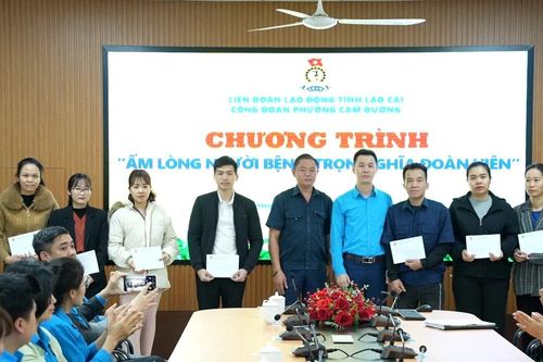 Công đoàn phường Cam Đường tổ chức chương trình 'Ấm lòng người bệnh – Trọn nghĩa đoàn viên'