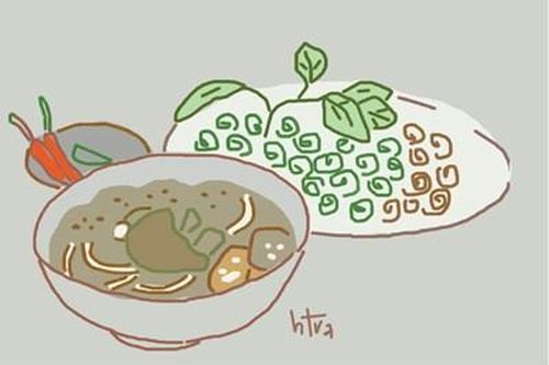 'Cậu ăn bún chi hè?'