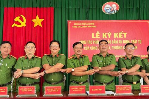 Công an 7 xã, phường của tỉnh An Giang và TP. Cần Thơ phối hợp đảm bảo an ninh, trật tự