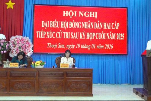 Đại biểu HĐND hai cấp tiếp xúc cử tri xã Thoại Sơn
