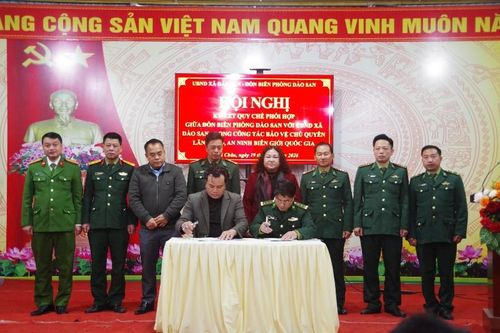 Ký kết Quy chế phối hợp giữa Đồn Biên phòng Dào San với UBND xã Dào San