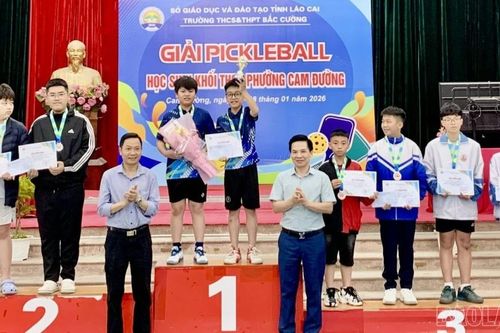 Phường Cam Đường tổ chức thành công Giải Pickleball học sinh khối THCS