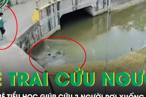 Hành động nhanh trí của cậu bé tiểu học cứu 2 người đàn ông rơi xuống kênh ở Hưng Yên