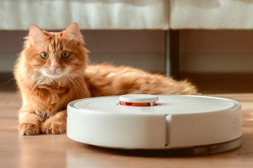 Biểu tượng robot hút bụi đời đầu sụp đổ