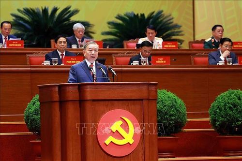 Tổng Bí thư Tô Lâm trình bày Báo cáo của Ban Chấp hành Trung ương Đảng khóa XIII